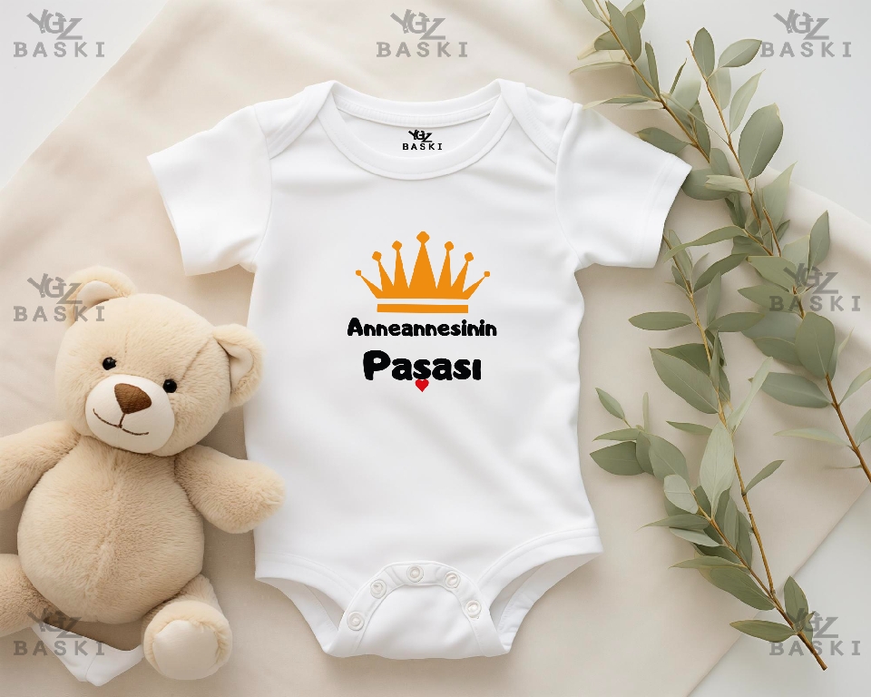 Anneannesinin Paşası Baskılı Bebek Zıbını