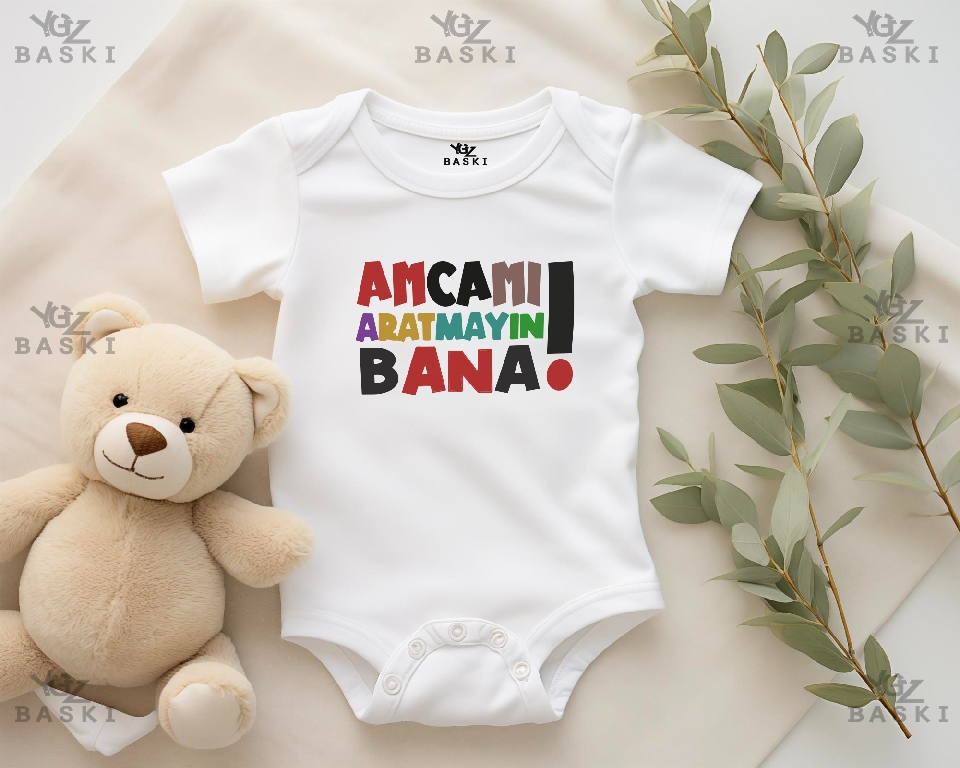 Amcamı Aratmayın Bana Baskılı Bebek Zıbını