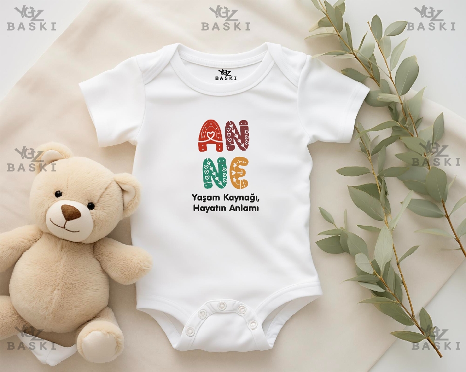 Anne Yaşam Kaynağı, Hayatın Anlamı Baskılı Bebek Zıbını