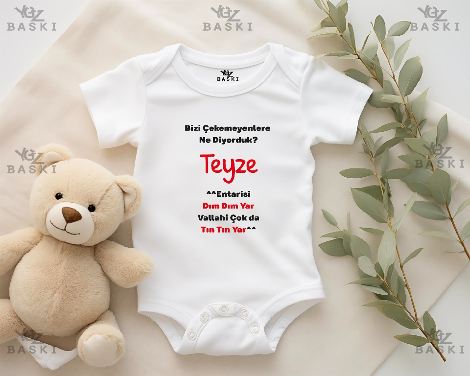 Bizi Çekemeyenlere Ne Diyorduk? Teyze Entarisi Dım Dım Yar Baskılı Bebek Zıbını
