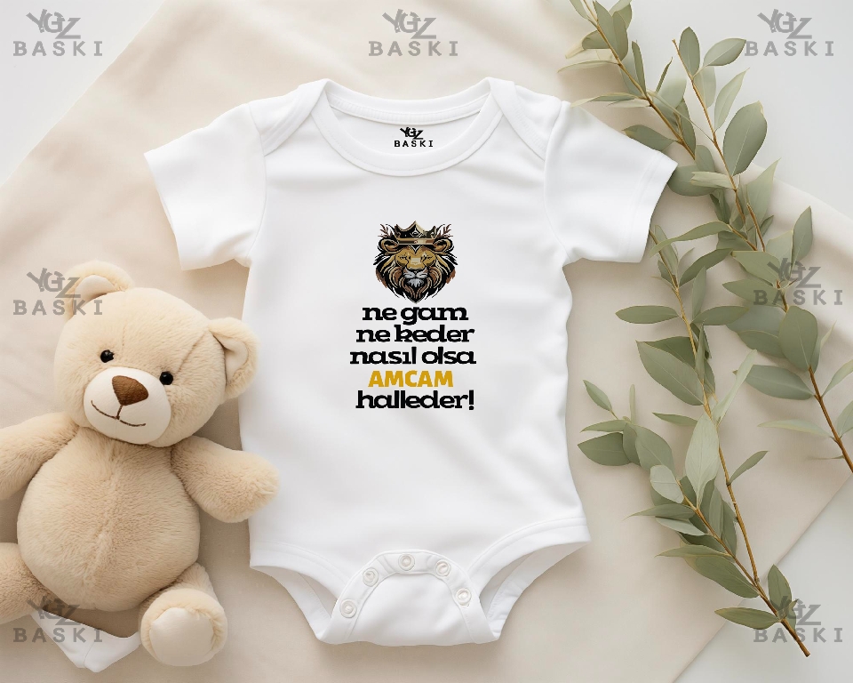 Ne Gam Ne Keder Nasıl Olsa Amcam Halleder 2 Baskılı Bebek Zıbını