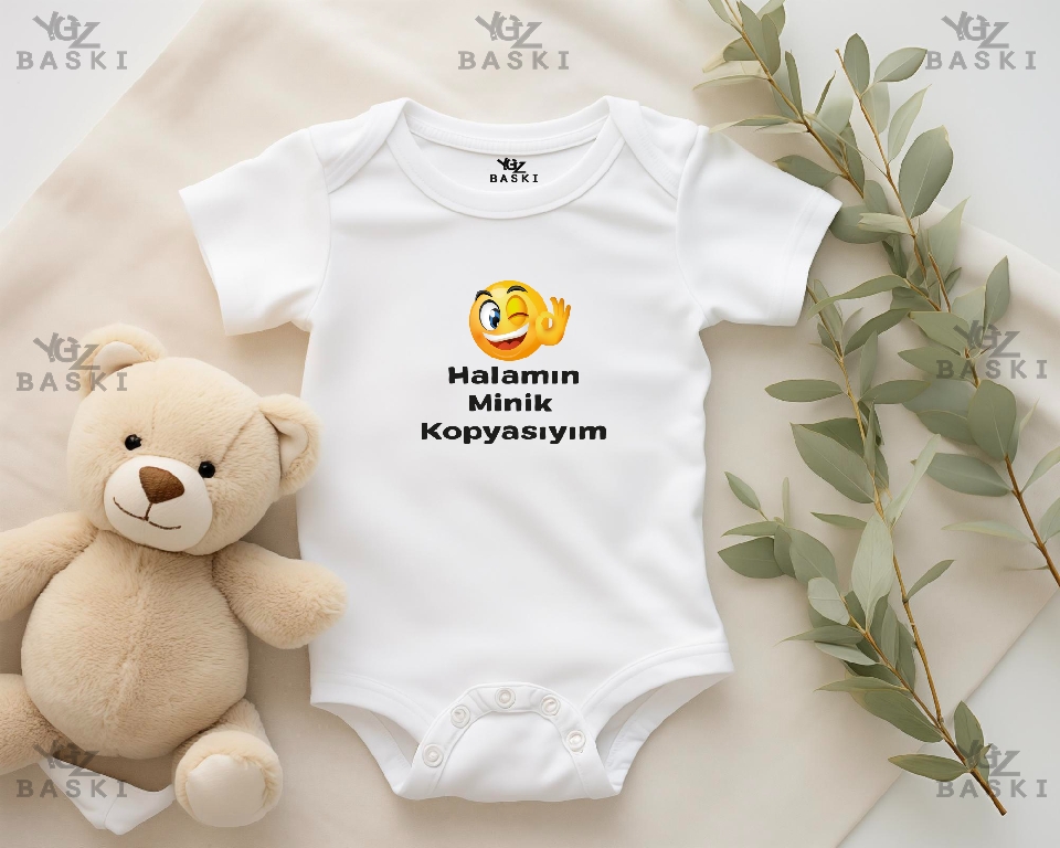 Halamın Minik Kopyasıyım Baskılı Bebek Zıbını