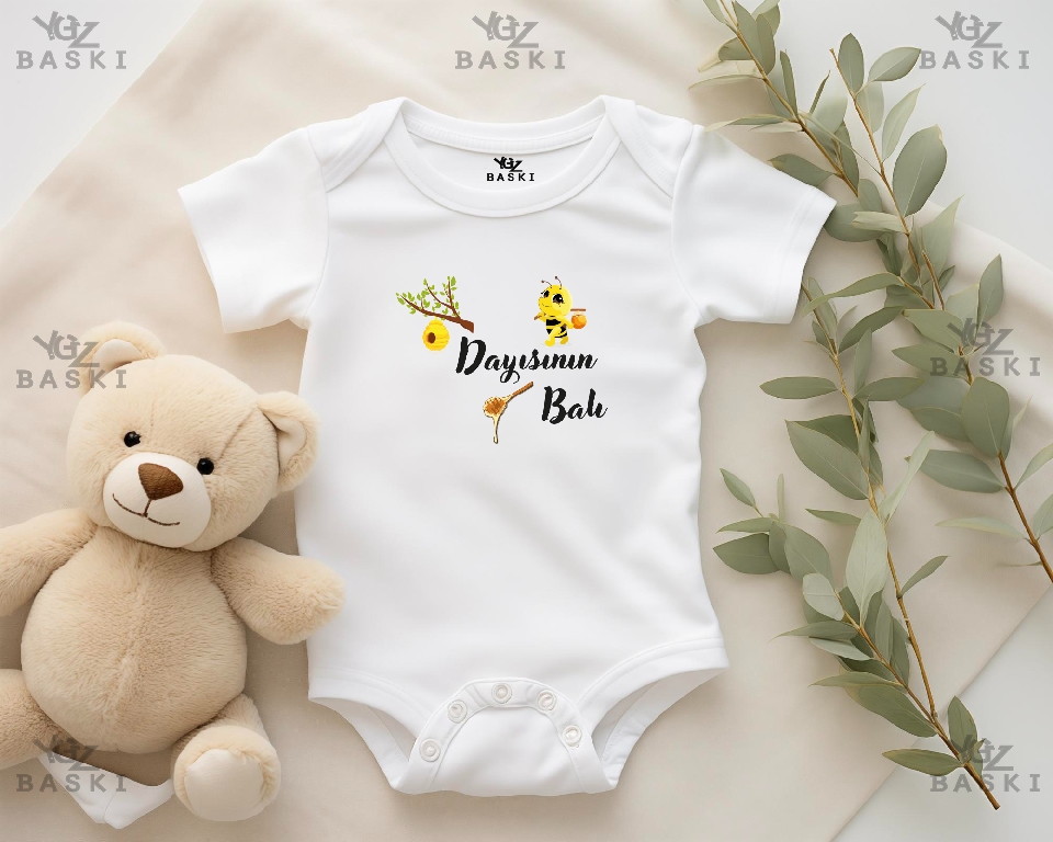 Dayısının Balı Baskılı Bebek Zıbını