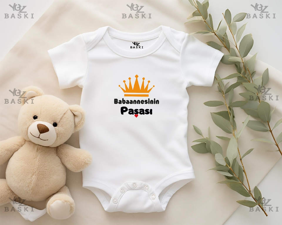 Babaannesinin Paşası Baskılı Bebek Zıbını
