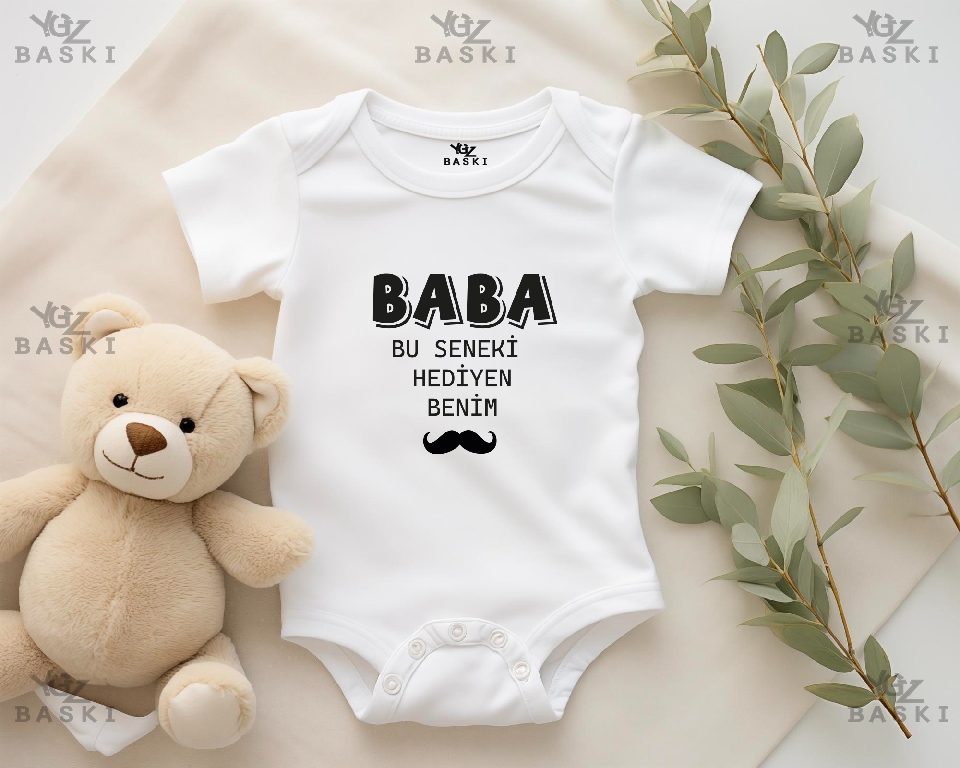 Baba Bu Seneki Hediyen Benim Baskılı Bebek Zıbını