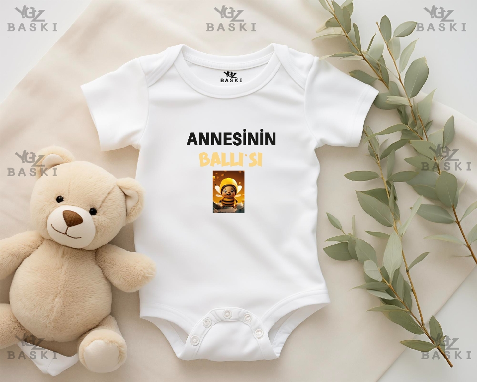 Annesinin Ballısı Baskılı Bebek Zıbını