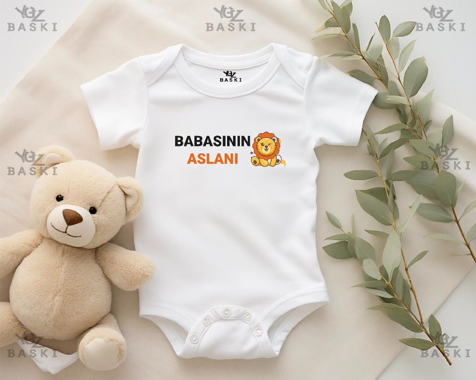 Babasının Aslanı Baskılı Bebek Zıbını