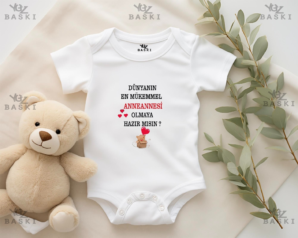 Dünyanın En Mükemmel Anneannesi Olmaya Hazır Mısın? Baskılı Bebek Zıbını