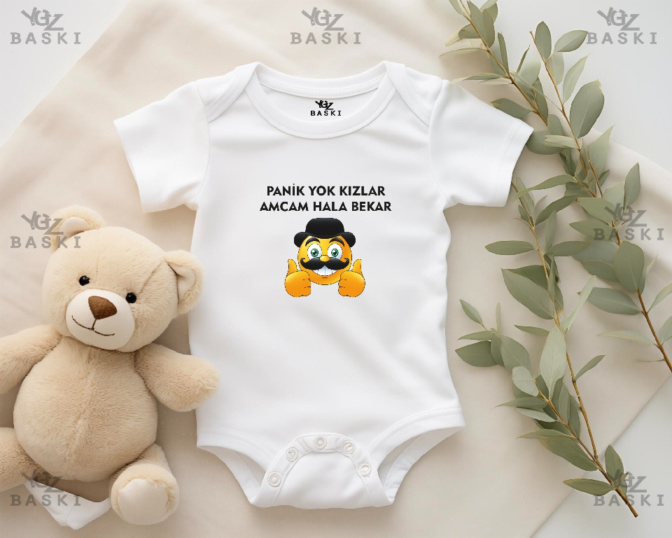 Panik Yok Kızlar Amcam Hala Bekar Baskılı Bebek Zıbını