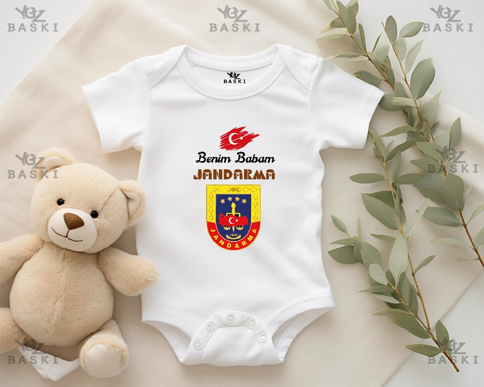 Benim Babam Jandarma Baskılı Bebek Zıbını